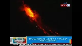 BP: Bulkang Mayon, kada 4-5 oras na ang pagputok