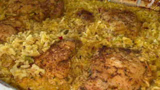 How To Make One Pan Baked Chicken and Rice