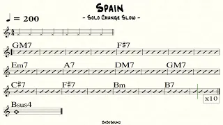 Spain (Solo Change) Slow Backing Track For Bass