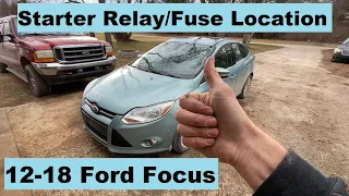 Starter Relay and Fuse Location Ford Focus 12 13 14 15 16 17 18 2012 2013 2014 2015 2016 2017 2018