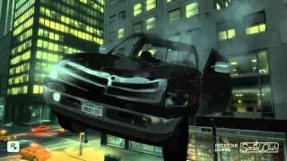 Dodge Drives off GetALife Building - GTA IV