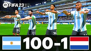 FIFA 23 - MESSI, RONALDO, MBAPPE, NEYMAR, ALL STARS | ARGENTINA 100 - 1 NETHERLANDS