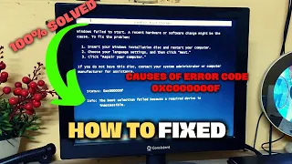 Fix – The Boot Selection Failed Required Device Is Inaccessible | Causes of Error code 0xc000000f