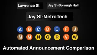 ᴴᴰ Rare NYC Subway Announcements - Jay St MetroTech Station Announcement Comparison
