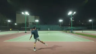 Tennis Singles Practice | Forehand, Backhand X and baseline points