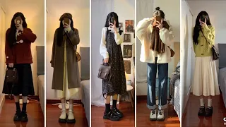 【TikTok】Sharing the outfits of girls in winter | Chinese tiktok mix & match | Fashion video #5 #OOTD