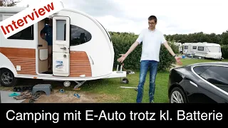 Camping mit E-Auto: Geringer Verbrauch durch "Spezial-Wohnwagen" Interview mit Jerome Brunelle