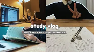 study vlog  📚 waking up at 6am, lots of studying, productive days
