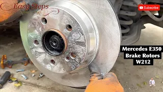 How To Replace Rear Brake Rotors on Mercedes E350 | Change Brake Pads and Rotors on Mercedes W212