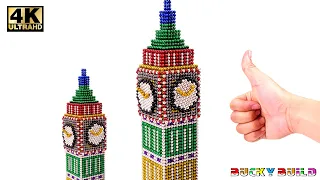 DIY - How To Make Big Ben Clock Tower From Magnetic Balls (Satisfying) - Bucky Build Series