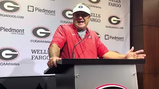 Georgia Bulldogs coach Kirby Smart gives injury updates after Tuesday practice