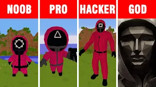 Minecraft NOOB vs PRO vs HACKER vs GOD: SQUID GAME STATUE BUILD CHALLENGE in Minecraft / Animation