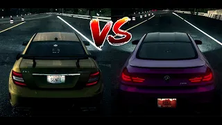 Need For Speed : Rivals : Mercedes-Benz C63 AMG Coupe Black Series VS BMW M6 : Top Speed Battle