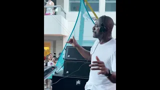 Idris Elba plays at Defected Records festival Ibiza