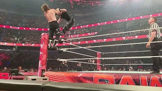 Dominik Mysterio hits a nice dropkick on Sami Zayn at WWE Raw 7/24/2023 Tampa