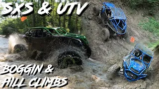 SXS & UTV Boggin, Water Crossing, & Hill Climbs at The Cliffs Insane Terrain! | RZR & X3