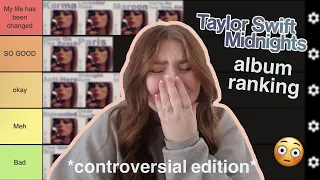 RANKING MIDNIGHTS BY TAYLOR SWIFT *controversial*