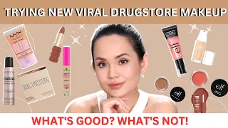 TESTING VIRAL *NEW* DRUGSTORE MAKEUP 2023|  FIRST IMPRESSIONS |  WHATS GOOD? WHAT'S NOT?😱