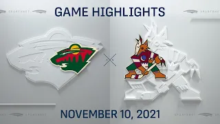 NHL Highlights | Wild vs. Coyotes - Nov 10, 2021