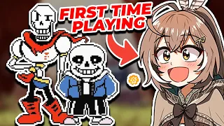 Mumei First Time Meeting Sans And Experiencing Papyrus Date In Undertale [ Hololive EN ]