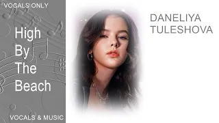 Daneliya Tuleshova. Vocals with & without music + Subs. High By The Beach.  V.19