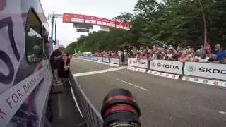 GoPro POV behind the scenes with cycling photographer at the 2015 Tour of Denmark