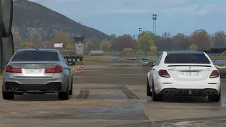 Forza Horizon 4 Drag Race: Mercedes-AMG E63s vs BMW M5 Competition