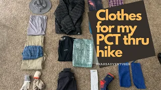 PCT Thru-hike clothing list