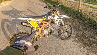 ATOMIC 160 PIT BIKE ! TEST DRIVE !