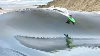 SCORING MOST GLASSY RIVER BREAK FORMATION AND SHOREBREAK!!!