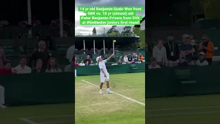 14 yr old vs 18 yr old at Wimbledon juniors first round