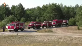 На Гончарівському військовому полігоні триває ліквідація пожежі