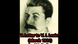 A Letter to V. I. Lenin (by STALIN, march 1921)