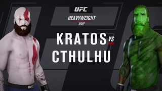 Kratos vs. Cthulhu (EA Sports UFC 3) - CPU vs. CPU - Crazy UFC 👊🤪