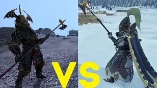 Стражи глубин (древковое оружие) vs Черные стражи Наггаронда Total War Warhammer 2. v1.5.0.