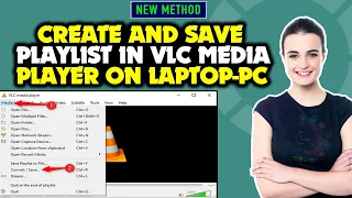 How to Create and Save Playlist in VLC Media Player on Laptop/PC 2024