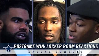 Post Game Victory Reactions from Ezekiel Elliott, Amari Cooper and More | Dallas Cowboys 2018