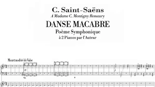 [Anastasia+Liubov Gromoglasova, {1xSCORE,2xLIVE}] Saint-Saëns: Danse Macabre for 2 pianos