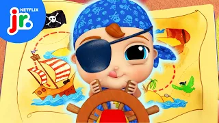 Pirate Treasure Hunt with Matey Baby John! 🏴‍☠️ Little Angel | Netflix Jr