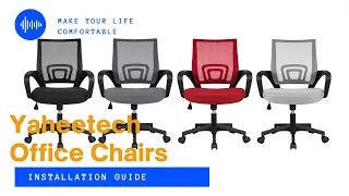 Yaheetech Mid-Back Mesh Office Chair 34.5 Inches - 38.2 Inches Installation Guide #officechair