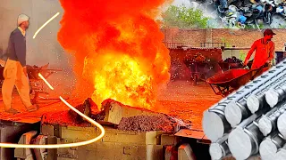 Incredible ! Steel Bar Manufacturing Process In Steel Mill Factory | SkilledHands