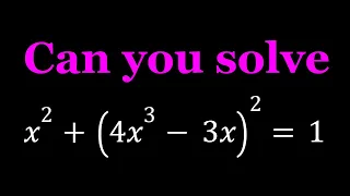 A Hexic Equation | x^2+(4x^3-3x)^2=1