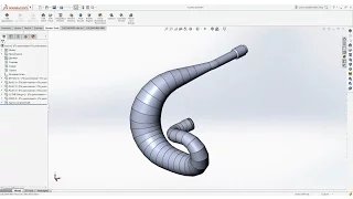 Automatic cones construction of two stroke pipe / Solidworks
