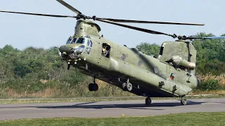 Massive US CH-47 Helicopter Pulls Off Unique Landing after Inspection