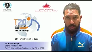#Yuvraj Singh brand ambassador upcoming T20 #worldcup for the blind