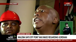 #SONA2020 | EFF briefs media, promises to disrupt Parliament until Gordhan goes