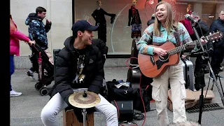 A Very Fun..."Ho Hey" with Zoe Clarke and Marcos on Grafton Street. (The Lumineers) cover.