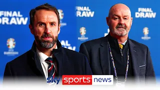 Euro 2024: Gareth Southgate and Steve Clarke react to England and Scotland's groups