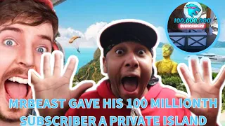 MRBEAST I GAVE MY 100,000,000TH SUBSCRIBER A PRIVATE ISLAND REACTION! 🙏🏽🔥 CONGRATS ON 100 MILLION