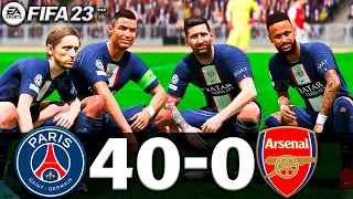 FIFA 23 - MESSI, RONALDO, MBAPPE, NEYMAR, ALL STARS | PSG 40-0 ARSENAL | UCL FINAL